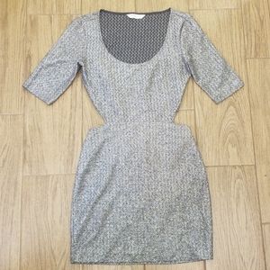 BCBGeneration Peekaboo-Back Dress Silver